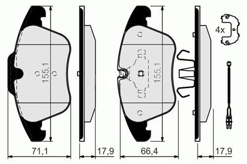 ÖN FREN BALATASI CORSA F (e) 19> MOKKA e 20> 208 19> 2008 19> C4 20> DS3 18> - PSA - OEM 1675901280