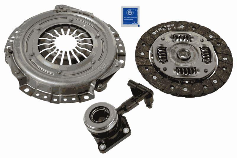 DEBRİYAJ SETİ (BASKI+DİSK) FIESTA V-FUSION-MAZDA 2 1.25 16V-1.3-1.4 01>(1.25ZETEC-S-MEK-B5/IB5) RULMANLI - SACHS - OEM 1206625
