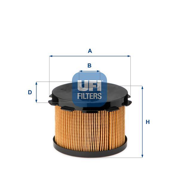 YAKIT FİLTRESİ PARTNER-P206-P306 BERLINGO-JUMPY- XSARA-SCUDO-COROLLA (00-02) 1.9D (98-) (DW8) - UFI - OEM 1906.48