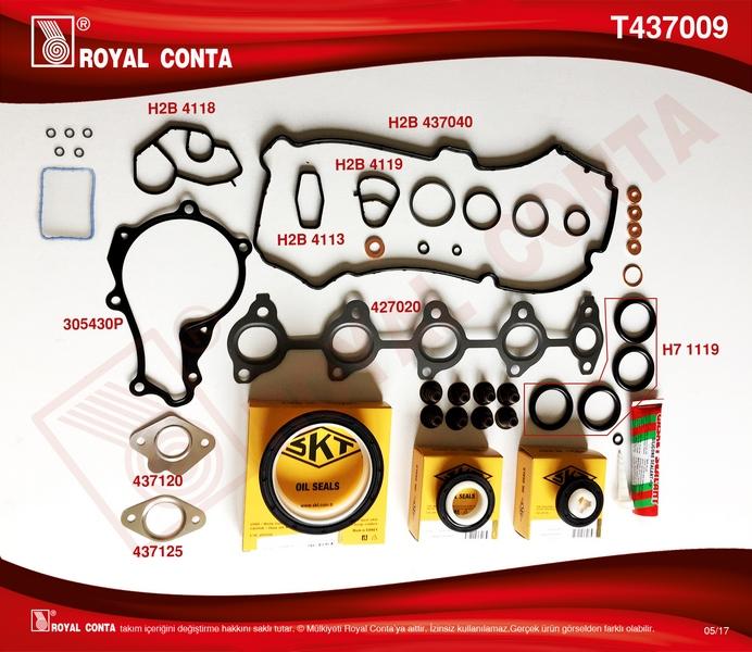TAM TAKIM CONTA (REINZ KECELI SUBAP LASTIKLI SKCSIZ) FORD FIESTA FUSION 14 TDCI F6JA F6JB - ROYALCONTA - OEM 0197AV