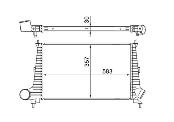 Ladeluftkühler SAAB 9-5 (YS3E) — MAHLE CI300000S - MAHLE