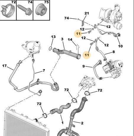 SU HORTUM REKOR VİDASI P207-P208-P308-P408-P508-P2008-P3008-P5008-RCZ-C2-C3-C4-DS3-DS4 - PSA - OEM 1342.10