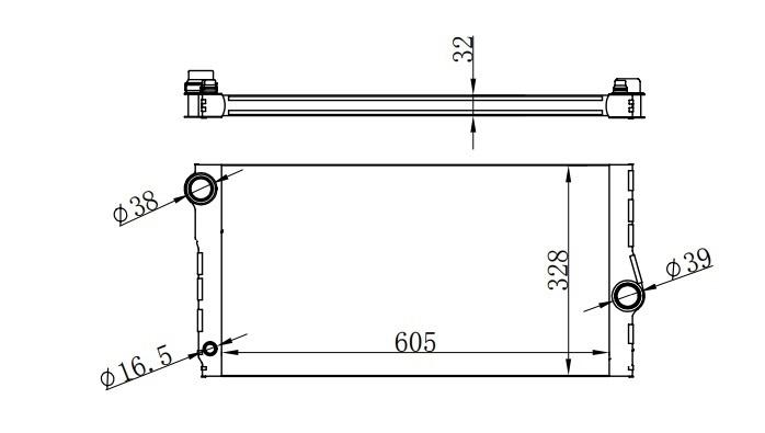 RADYATOR BRAZİNG MT(609X326X32)5 F10-F11-F18 2010+ - ORIS