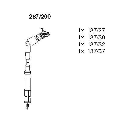 ATESLEME KABLOSU SETI BMW M43 E36 - BREMI - OEM 12121247361