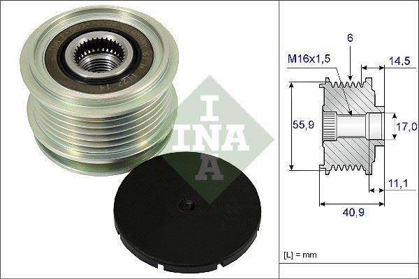 ALTERNATOR KASNAGI (RULMANLI) PASSAT GOLF III-IV 1.9 TDI CADDY III 1.7 SDI 1.9 T - INA - OEM 022903119A