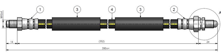 FREN HORTUMU arka KA 96-02 - CAVO - OEM 1026327