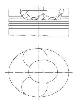 PİSTON COMPLETE VW — MAHLE 028PI00112002 - MAHLE