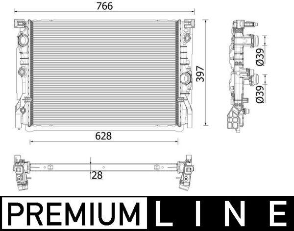 Kühlmittelkühler BMW 7 / 8 (G12.G15) - MAHLE