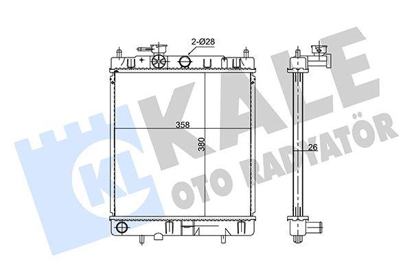 RADYATOR MICRA II (MT) AL PL BRZ - KALE - OEM 214101F515