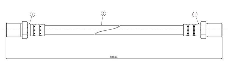 FREN HORTUMU arka 404 pick-up 72-80 - CAVO - OEM 481607