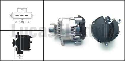 ALTERNATÖR FORD FOCUS-CONNECT 98> 1.8 TDCİ (125 AMP)(SAFTLI TIP-CANAKLI) - LUCAS - OEM 2T1U
