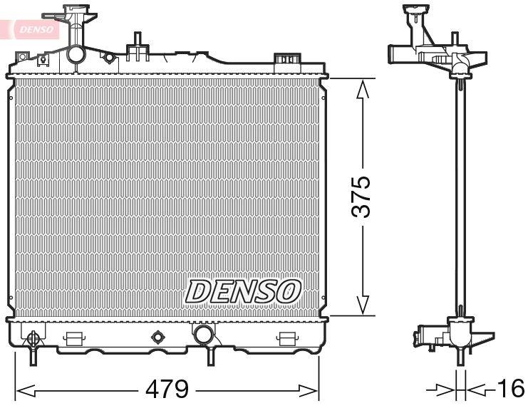 RADİATOR. ENGİNE COOLİNG MITSUBISHI SPACE STAR / MIRAGE (12-) - DENSO - OEM 1350A670