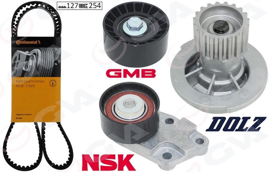 DEVİRDAİMLİ EKSANTRİK GERGİ KİTİ (127x254) CHEVROLET-DAEWOO AVEO-CRUZE-KALOS-LACETTI-NUBIRA 1.4-1.4-1.6 (05-) - GVA - OEM 96103222