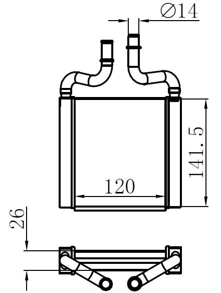 KALORİFER BRAZİNG HEATER A/M(120X142X26)DFM - ORIS