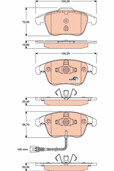 ÖN BALATA TIGUAN-Q3 10=>(GDB1762) - TRW - OEM 5N0698151