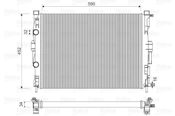 RADYATOR MEGANE — VALEO VAL-732946 - VALEO - OEM 8200115542
