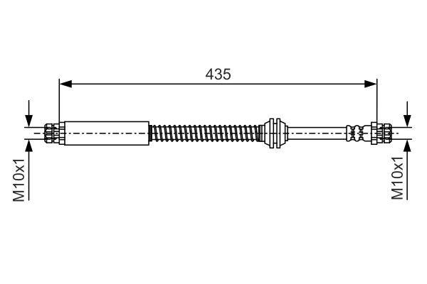 FREN HORTUMU; ARKA. 455.00 MM — BOSCH 1987481459 - BOSCH