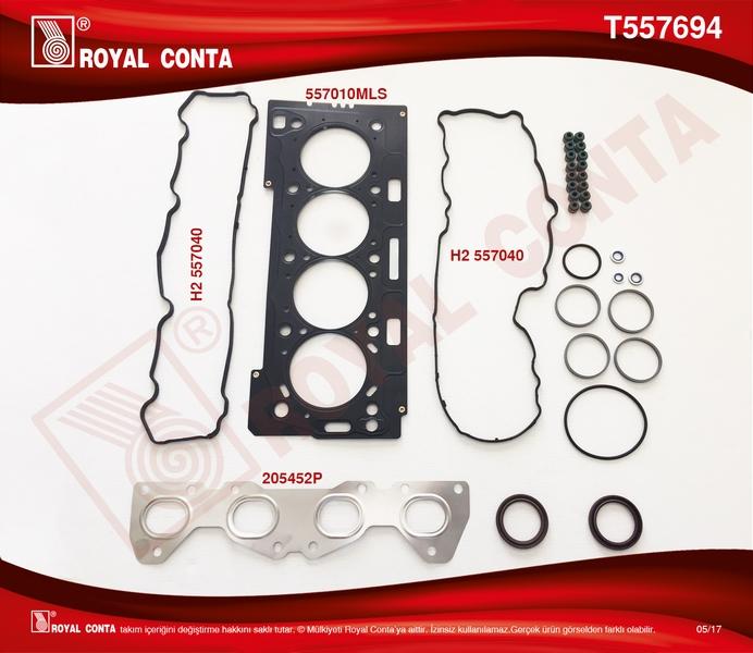 ÜST TAKIM CONTASI (SKT KEÇELİ+REINZ S.LASTİKLİ) P206-P207-P307-P308 1.6 16V (TU5JP4) - ROYAL - OEM 0249.A9
