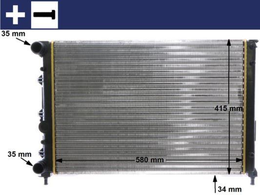 Kühlmittelkühler ALFA ROMEO 147 — MAHLE CR1411000S - MAHLE