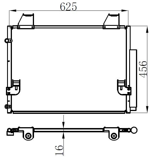 KLİMA RADYATÖRÜ (KONDENSER) TOYOTA HILUX VIGO 2.5L 2KDFTV KUN15 KUN25 KUN35 05-15 / 3.0L 1KD-FTV KUN26 05-14 - ORIS - OEM 884600K010