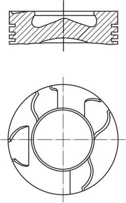 PİSTON COMPLETE (80.01)MM MERCEDES-BENZ - MAHLE