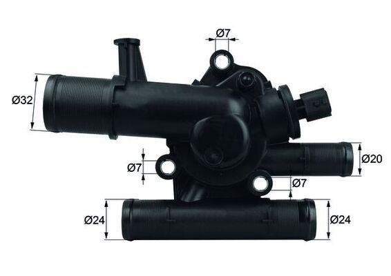 TERMOSTAT (KOMPLE) (89C) MGN II (04-06)-SCÉNIC II 06> 1.9DCI - MAHLE - OEM 8200674366