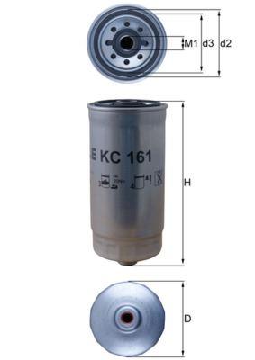 YAKIT FİLTRESİ Spin-on fuel filter — MAHLE KC161 - MAHLE