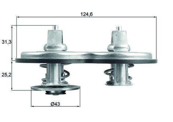 TERMOSTAT Thermostat insert — MAHLE TX14183 - MAHLE