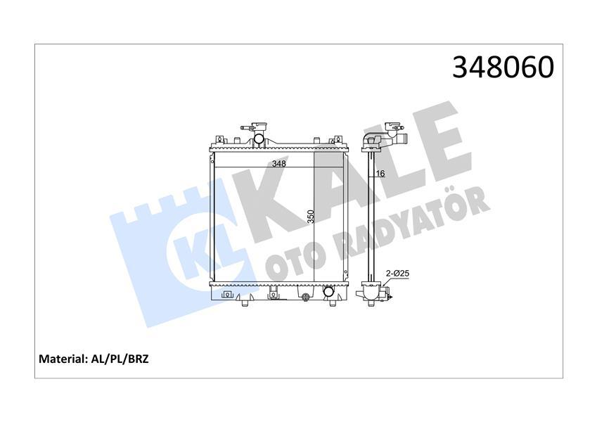 RADYATOR ALTO (MT) AL PL BRZ - KALE - OEM 1770079F00