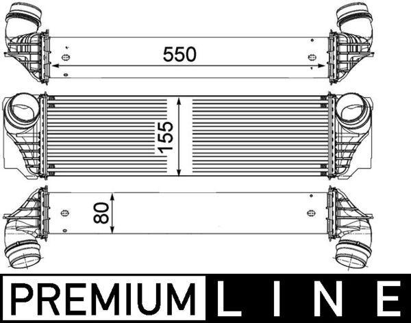 TURBO RADYATORU BMW N54 N55 F10 F11 F01 F07 PREMIUM LINE - MAHLE - OEM 17517577115