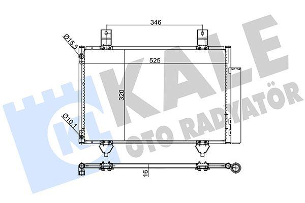 KLİMA KONDENSERİ SUZUKI SWIFT III-IV (AL/AL) (542x342x16) - KALE - OEM 9531062J10