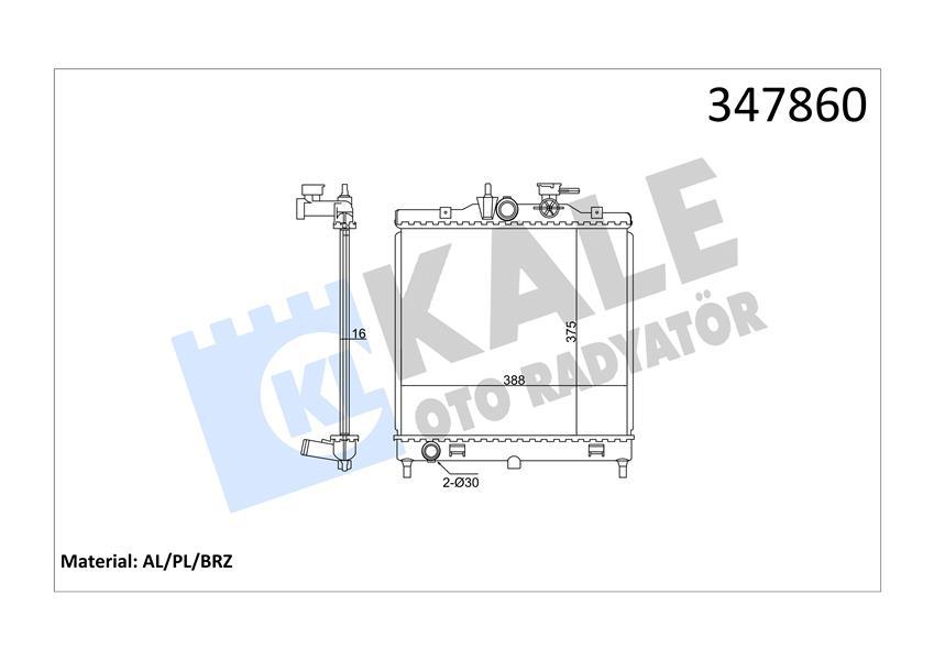 RADYATOR PICANTO AL PL BRZ - KALE - OEM 2531007100