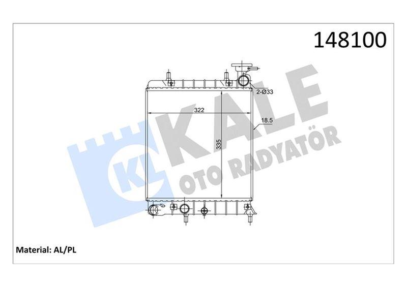 RADYATOR ACCENT 1.3 1.5 (00 05) (372500 OLDU) AL/PL/BRZ - KALE - OEM 2531025050