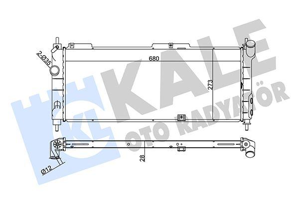 SU RADYATÖRÜ OPEL CORSA B-COMBO-TIGRA 1.2I 1.4I 1.6I 16V 93=> (MT) (AC) (BRAZING) (680x273x28) - KALE - OEM 52459323