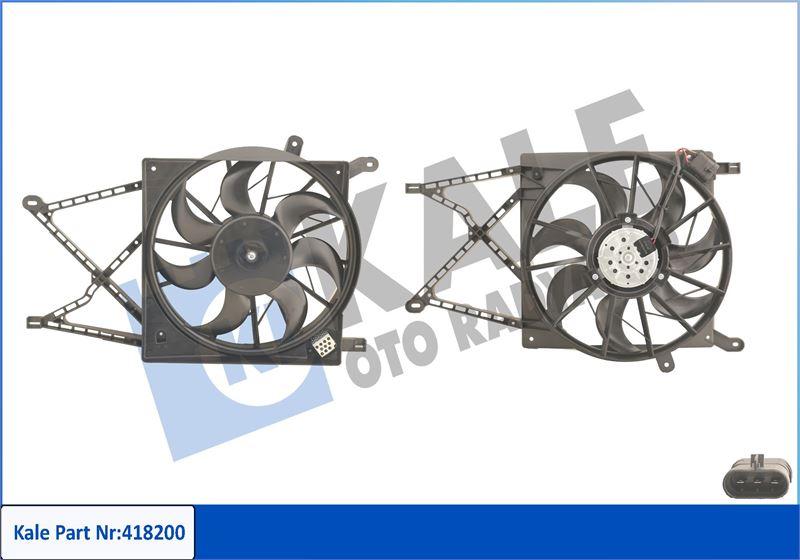 FAN MOTORU ASTRA H-ZAFIRA B 1.3-1.6-1.9 ASTRA G 98>ZAFIRA A 1.2/1.4 16V 1.6I 98> - KALE - OEM 6341172