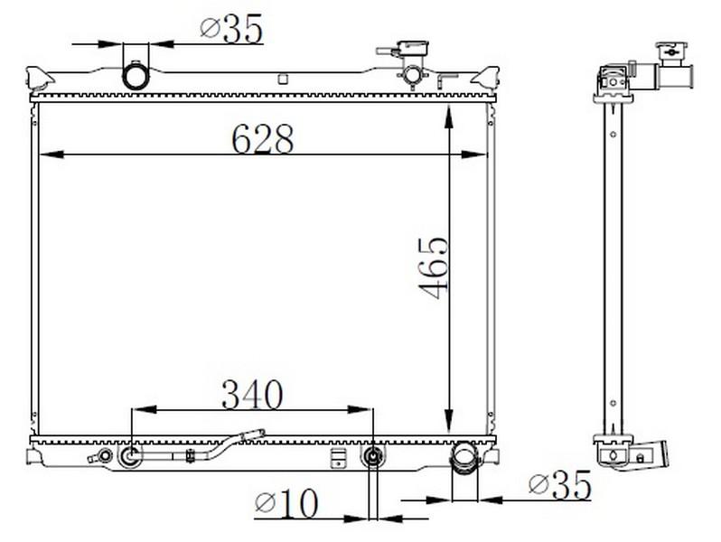 RADYATOR BRAZİNG AT(465X628X26)SORENTO 02+ KAPAKLI 66766 - ORIS - OEM 25310