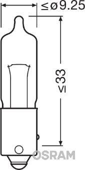 AMPUL 12V 21W BAW9S UNV1 ULTRALIFE / LIGHT - OSRAM