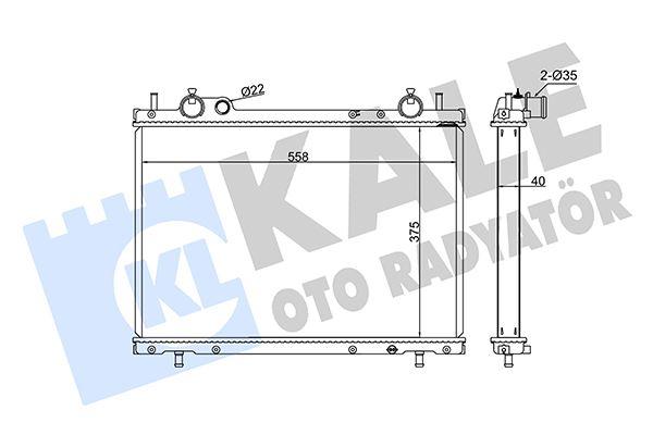 RADYATOR BRAVA-BRAVO-MAREA 1.9 (MT) AL PL BRZ - KALE - OEM 7086033
