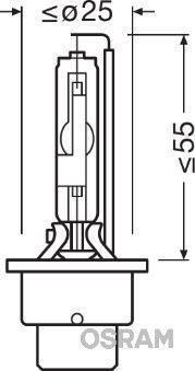 AMPUL GAZ DESARJLI 35W (D2R) XENARC (4 YIL GARANTİ - OSRAM