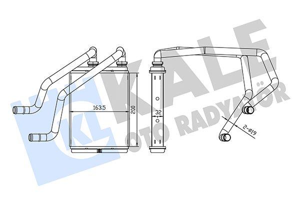 KALORİFER RADYATÖRÜ NISSAN X-TRAIL 2.0L QR20 T30 01-07 - ALEMİNYUM - KALE - OEM 271408H910