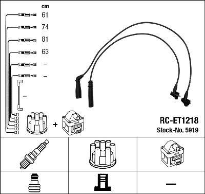 RC-ET1218 ATEŞLEME KABLOSU - NGK