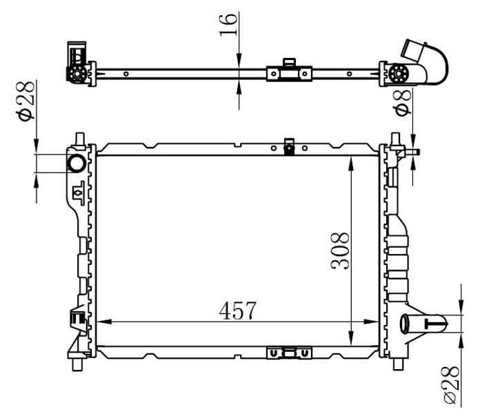 RADIATOR PART - GM - OEM 96477777