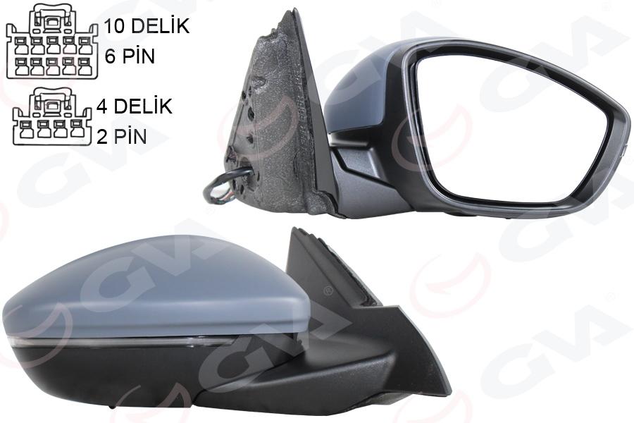 DIŞ DİKİZ AYNASI CAMI SAĞ (KONVEKS) OPEL MOKKA 20> PEUGEOT P508 18> DS3 18> - PSA - OEM 9834976580