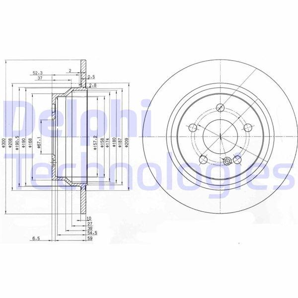 FREN DISKI — DELPHI BG3757 - DELPHI