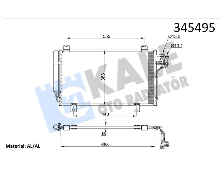 KONDENSER AL/AL 6 - KALE - OEM GHR161480