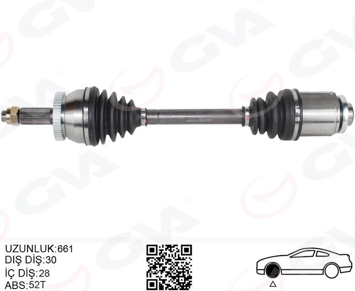 KOMPLE AKS ÖN SAG ABSLI HYUNDAI SANTA FE (CM) 2.2 CRDI A-T (06-12) - GVA - OEM 495002B620