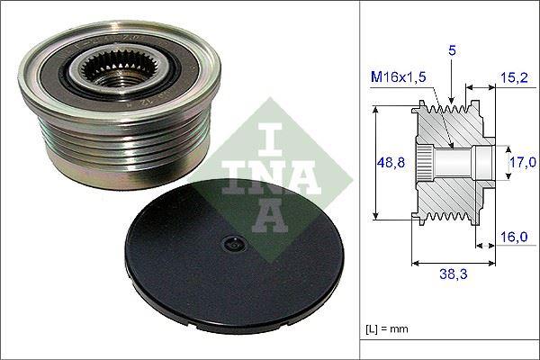 ALTERNATÖR GERGİ RULMANI MASTER II-TRAFFIC II-LGN II-MOVANO-VIVARO 1.9DTI-1.9DCI (01-)-VOLVO 1.9DTI - INA - OEM 7701477507