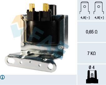 ATEŞLEME BOBİNİ ASTRA F 1.4-1.6-1.8- CORSA A-B 1.2-1.4-VECTRA A 1.6-1.8-VECTRA B 1.6 (C14NZ) - FAE - OEM 90510386
