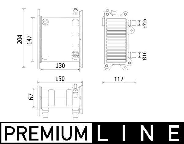 Ladeluftkühler BMW 7 (F01.F02.G12) — MAHLE CI224000P - MAHLE
