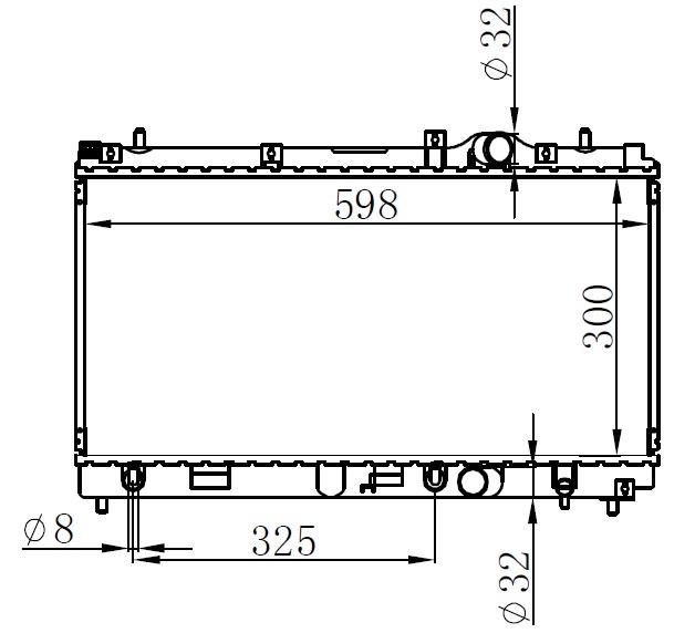RADYATOR BRAZİNG AT(300X598X16)NEON I 1.8İ 95+ 609941 - ORIS - OEM 4495947